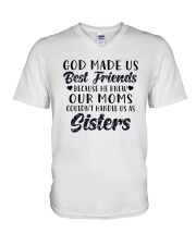 God Made Us Best Friends Because He Knew Our Moms V-Neck T-Shirt tile