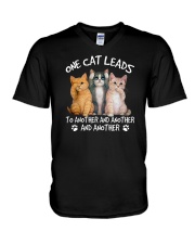 One Cat Leads To Another And Another V-Neck T-Shirt tile