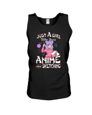 Just A Girl Who Loves Anime And Sketching Unisex Tank tile