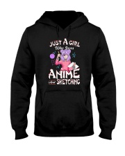Just A Girl Who Loves Anime And Sketching Hooded Sweatshirt tile