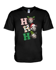 Ho Ho Ho Heifer V-Neck T-Shirt tile