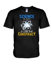 Science Is Not A Liberal Conspiracy V-Neck T-Shirt tile