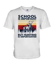 School Is Important But Hunting Is Importanter V-Neck T-Shirt tile