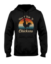 Yep I Talk To Chickens Hooded Sweatshirt tile