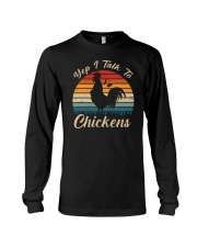 Yep I Talk To Chickens Long Sleeve Tee tile
