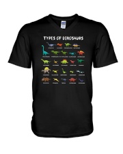 Type Of Dinosaurs V-Neck T-Shirt tile