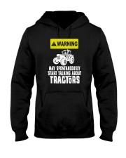 Warning May Spontaneously Start Talking Tractors Hooded Sweatshirt tile