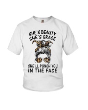 She's Beauty She's Grace She'll Punch you Youth T-Shirt tile