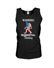 Warning Neanderthal Thinking Unisex Tank tile