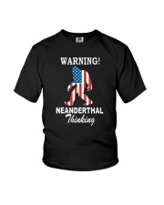 Warning Neanderthal Thinking Youth T-Shirt tile