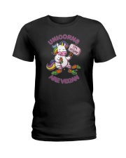 Unicorns Are Vegan Ladies T-Shirt tile