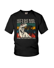 Let's Eat Kids Punctuation Saves Lives Youth T-Shirt front