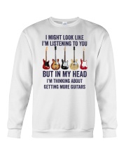 I Might Look Like I'm Listening To You Guitars Crewneck Sweatshirt tile