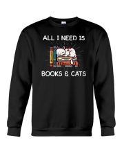 All I Need Is Books And Cats Crewneck Sweatshirt tile