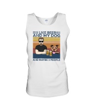 I Like Beer My Dog And Maybe 3 People Pitbull Unisex Tank tile