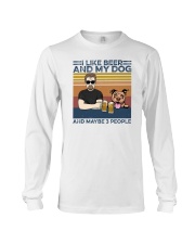 I Like Beer My Dog And Maybe 3 People Pitbull Long Sleeve Tee tile