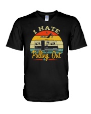 I Hate Pulling Out Camping V-Neck T-Shirt tile