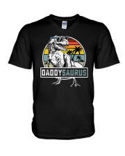 Daddysaurus V-Neck T-Shirt tile