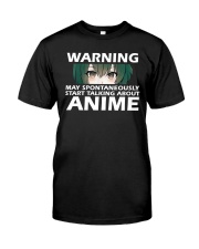 Warning May Spontaneously Start Talking Anime Classic T-Shirt front