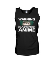 Warning May Spontaneously Start Talking Anime Unisex Tank tile