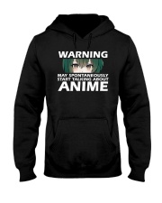 Warning May Spontaneously Start Talking Anime Hooded Sweatshirt tile