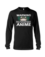 Warning May Spontaneously Start Talking Anime Long Sleeve Tee tile
