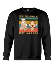 Easily Distracted By Sloths & Dogs Vintage Crewneck Sweatshirt tile