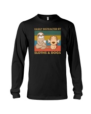 Easily Distracted By Sloths & Dogs Vintage Long Sleeve Tee tile
