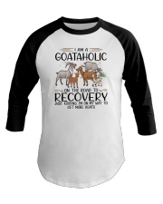 I Am A Goataholic On The Road To Recovery Baseball Tee tile