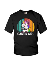 Gamer Girl Unicorn Youth T-Shirt tile