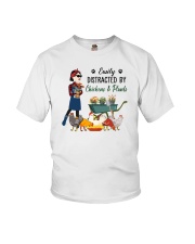 Easily Distracted By Chickens And Plants Youth T-Shirt tile