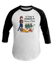 Easily Distracted By Chickens And Plants Baseball Tee tile