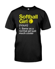 Softball Girl Definition Classic T-Shirt front