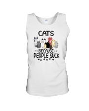 Cats Because People Suck Unisex Tank tile