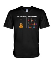 Guitars V-Neck T-Shirt tile