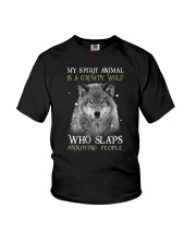 My Spirit Animal Is A Grumpy Wolf Youth T-Shirt tile