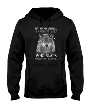My Spirit Animal Is A Grumpy Wolf Hooded Sweatshirt tile