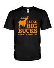I Like Big Bucks And I Cannot Lie V-Neck T-Shirt tile