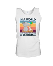 In A World Where You Can Be Anything Be Kind Elephant Unisex Tank tile