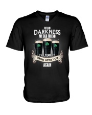 Hello Darkness My Old Friend Beer V-Neck T-Shirt tile