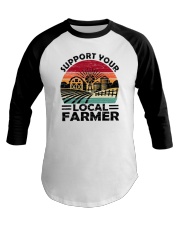Support Your Local Farmers Baseball Tee tile