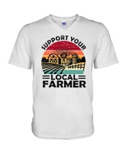 Support Your Local Farmers V-Neck T-Shirt tile