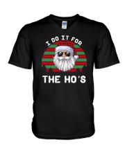 I Do It For The Ho's Santa V-Neck T-Shirt tile