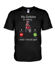My Dirtbike Is Calling V-Neck T-Shirt tile
