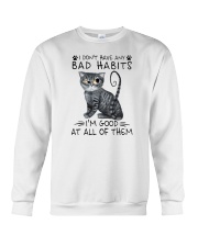 I Don't Have Any Bad Habits Cat Crewneck Sweatshirt tile