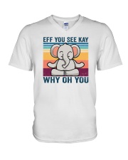 Eff You See Kay Why Oh You V-Neck T-Shirt tile
