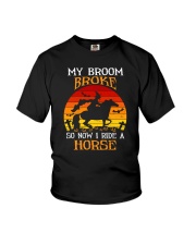 My Broom Broke So I Ride A Horse Youth T-Shirt tile