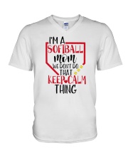I'm A Softball Mom V-Neck T-Shirt tile