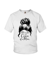 A Messy Bun Is The Crown Of a Mom Youth T-Shirt tile
