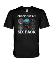 Check Out My Six Pack Pilot V-Neck T-Shirt tile